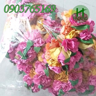 Hoa giấy trang trí heo quay cúng
