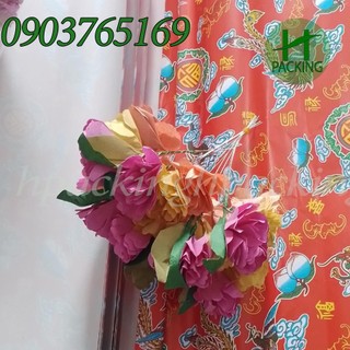 Hoa giấy trang trí heo quay cúng