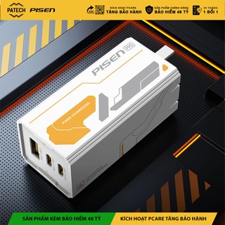 Cốc Sạc nhanh 3 Port PISEN Pro - Mecha GaNUltra 70W 2C1A Đa Năng - Pisen Việt Nam Bảo Hành 24 Tháng