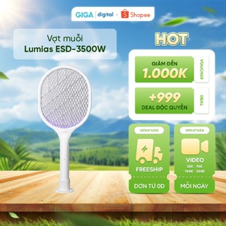 Vợt muỗi điện Lumias ESD-3500W - Công nghệ ánh sáng LED diệt muỗi hiệu quả, Bảo Vệ 3 Lớp Lưới An Toàn