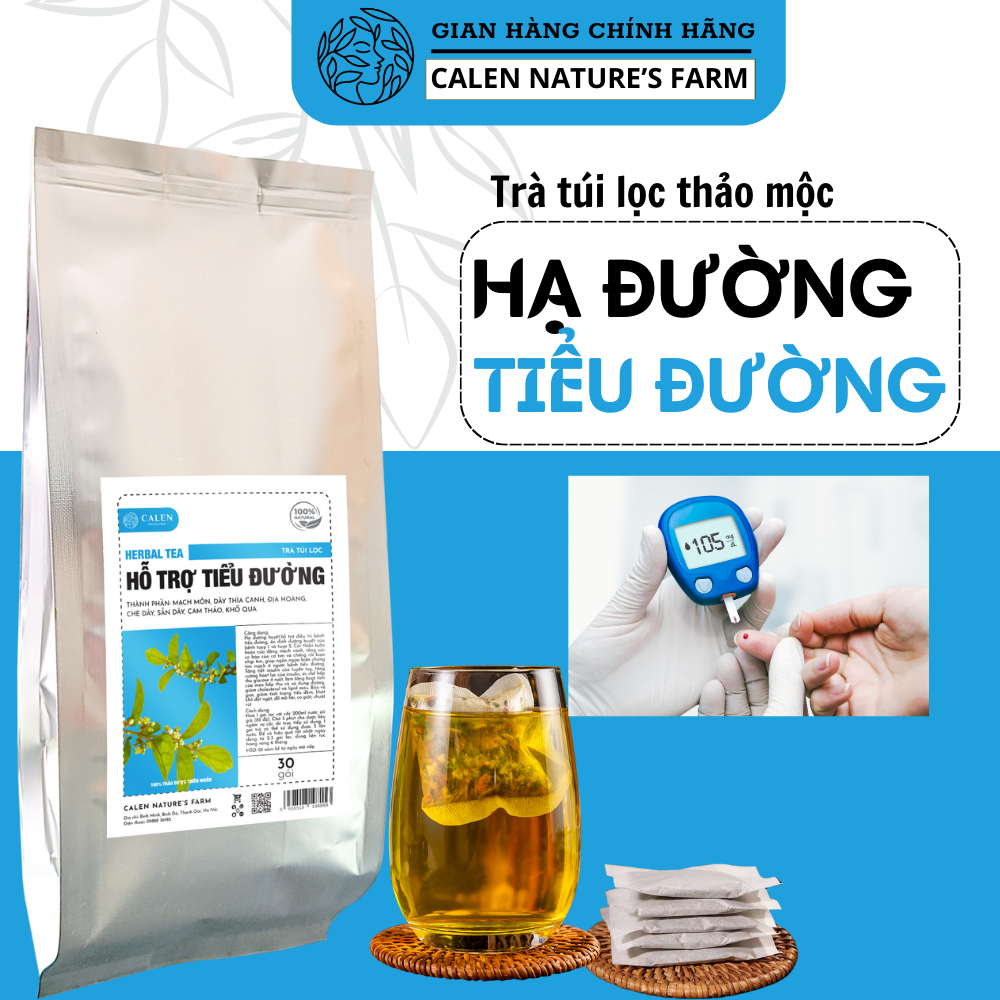 Trà Tiểu Đường CALEN, Giúp Hạ Đường Huyết, Ổn Định Đường Huyết Của BN Tuýp 1 và Tuýp 2 - HTHshop