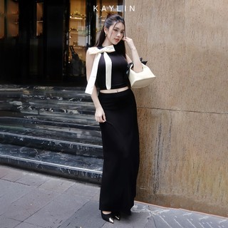 Chân váy KAYLIN Midi Skirt dáng suông chất vải cotton thun co giản phong cách thanh lịch thoải mái - N2204