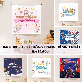 Banner Sinh Nhật - Thảm Treo, Phông Nền Treo Tường Trang Trí Sinh Nhật Nhiều Mẫu Công Chúa Siêu Nhân