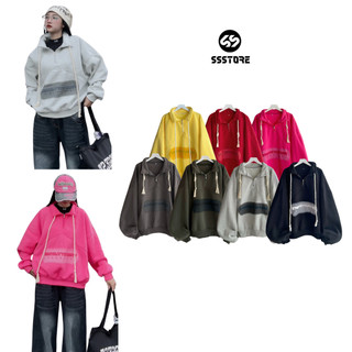Áo Sweater STREETSTYLE Cổ Zip Tay Phồng Form Boxy Chất Nỉ Bông Dày Dặn Nam Nữ Nhiều Màu_SSSTore