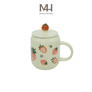 Ly sứ cao cấp họa tiết dâu tây Made4Home size 350ml
