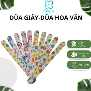 🎁🎁freeship🎁🎁combo 10 cây dũa giấy hoa văn nhiều màu-mỹ phẩm tùng á