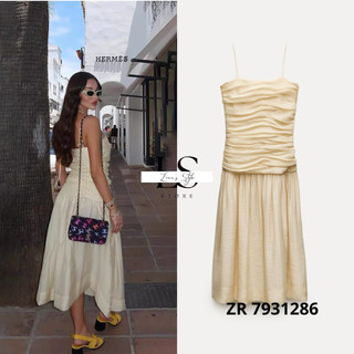 Đầm midi draped TQXK mẫu mới 2024 thanh lịch dịu dàng minimalism | Order