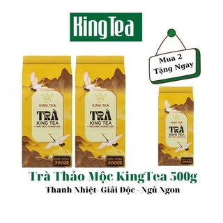 2 túi trà thảo mộc kingtea 500g, giúp ngủ ngon, thanh nhiệt, tốt cho dạ dày, tim mạch