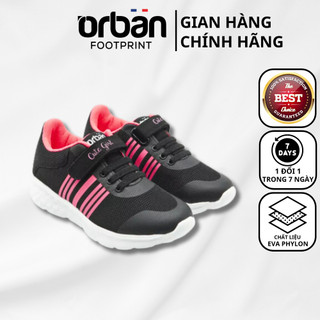 Giày Thể Thao Cao Cấp Quai Dán Cho Bé Urban TG1946 Đen Hồng