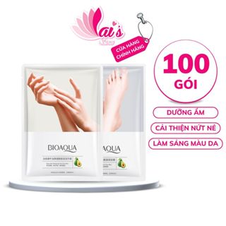 Combo 100 Gói Mặt Nạ Ủ Tay Chân Tinh Chất Quả Bơ Bioaqua Dưỡng Ẩm, Mềm Mịn, Giảm Nứt Nẻ Tay Chân