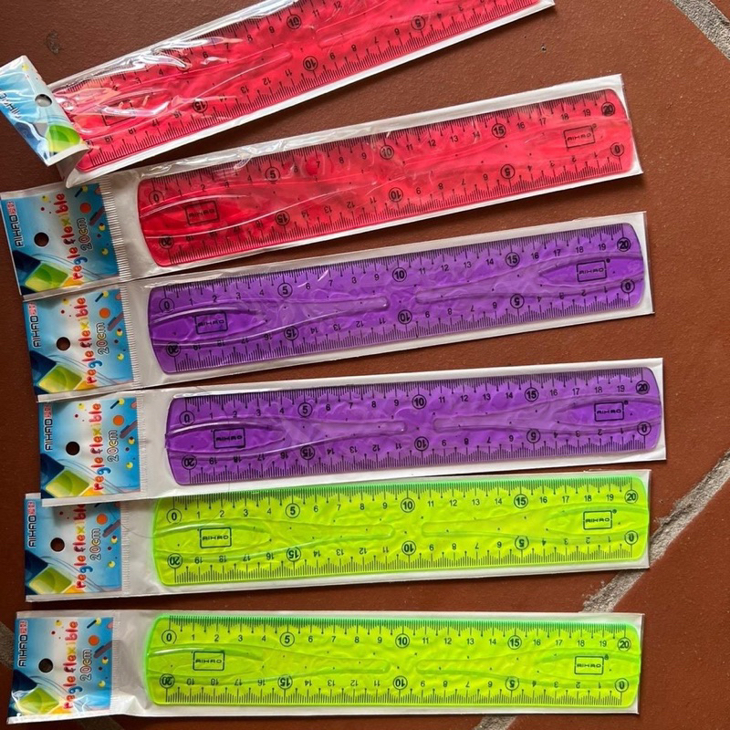 Combo 2 Thước kẻ 20cm-30cm cứng 20cm-30cm thước dẻo