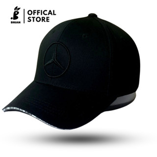 Mũ lưỡi trai Mercedes đen phong cách thể thao, Nón kết lưỡi trai thêu logo Mercedes 3D