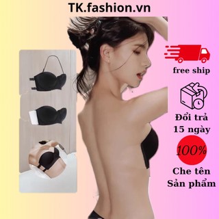 Áo Nâng Ngực Không Dây_Áo cúp ngực nữ không dây hở lưng dán silicon có gọng chống tụt tạo khe sexyDây