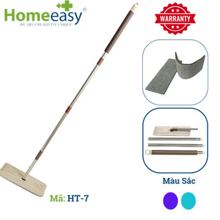 Cây lau nhà bẹ homeeasy ht 07 - cây inox chống rỉ, vắt tiện lợi