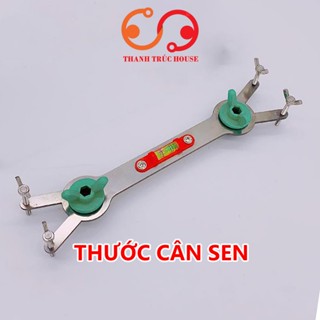 Thước cân sen vòi nóng lạnh bằng thép dày 3mm thế hệ mới chuyên dụng lắp đặt cân sen vòi nóng lạnh 4 ốc định vị cân bằng