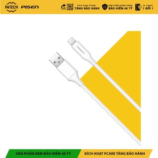 Cáp sạc pisen 1000mm cho điện thoại ip táo, model: al05-1000, bảo hành 18 tháng - hàng chính hãng