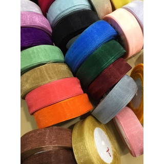 [Bó 5mét/10mét]Ruy băng voan bản 2cm - 2.5cm [nguyên liệu thủ công, phụ liệu handmade, may mặc]