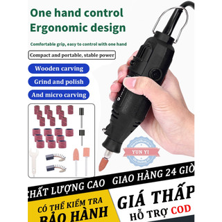 Yun yi máy khoan điện mini,máy khoan,cắt,mài mini đa năng,bộ khoan mài khắc bộ 124 món 220v 5 tốc máy mài khuôn