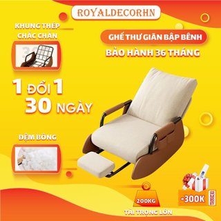 Ghế bập bênh thư giãn đọc sách, ghế tựa lưng bập bênh khung chắc, ghế lười bập bênh đẹp