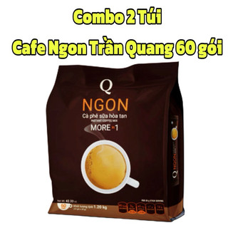 Cà phê sữa đá ngon trần quang 60 gói dài, một túi 1,20kg 60 gói nhỏ 20g, cafe coffee