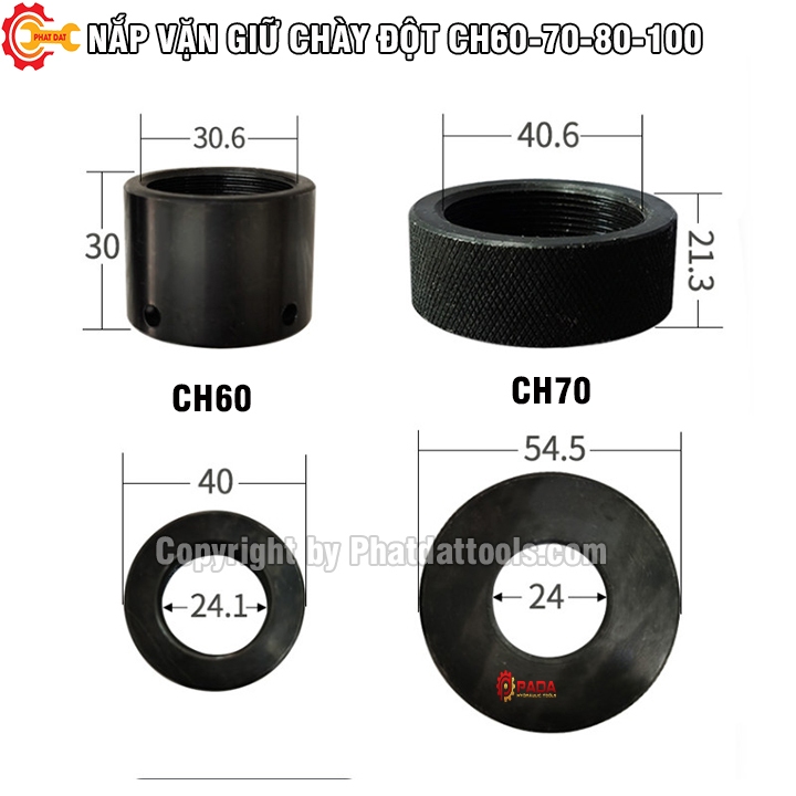 Nắp Vặn Giữ Khuôn Đột CH60-CH70 Bảo hành 6 tháng