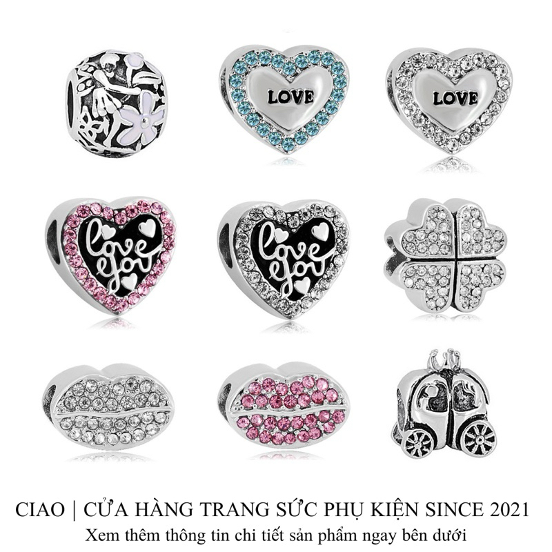 [CHARM CUSTOM VÒNG] Charm vòng tay/ Lắc tay titan không gỉ tinh tế đơn giản Ciao accessories