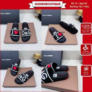 Dép quai ngang nam dg in chữ nổi cực xịn - dép lê nam dg in logo chữ nổi đế dép cực chất