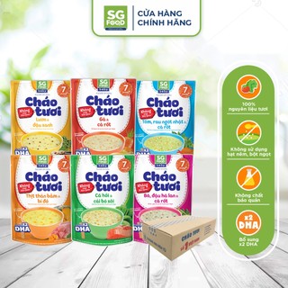 Thùng 30 Gói Cháo tươi baby Sài Gòn Food đầy đủ 6 vị thơm ngon 240g