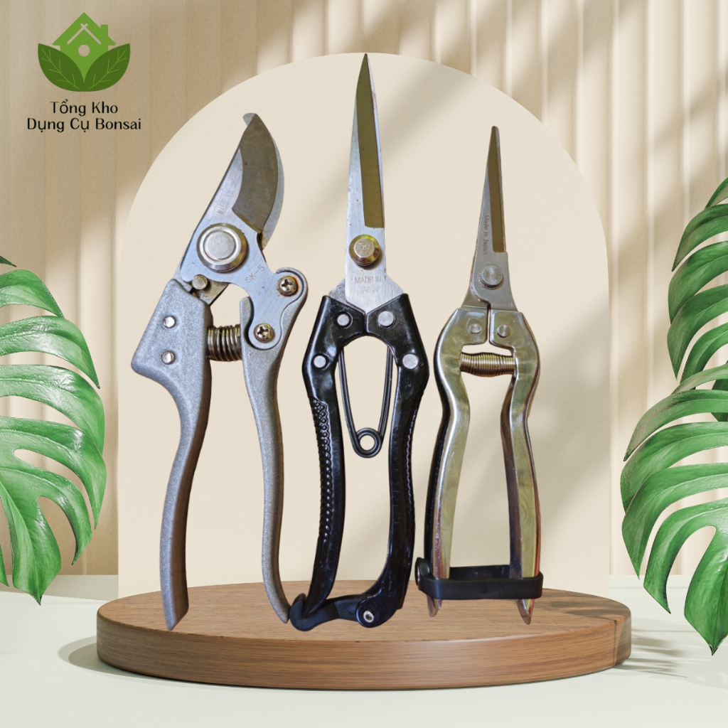 (FREESHIP) Combo 3 Kéo Tỉa Cành Cắt Cành (Kéo SK5, Kéo Tỉa Đen, Kéo Tỉa Trắng) - Kho Dụng Cụ Bonsai 