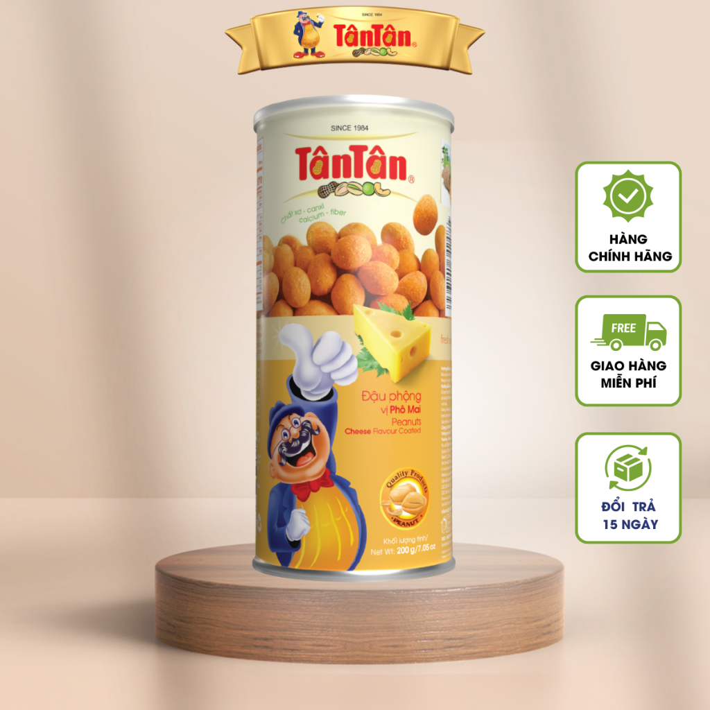 Đậu phộng vị phô mai Tân Tân - Lon 200gr