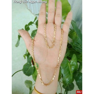 Dây chuyền cong khế đồng đỏ bản 2,5li-M15315