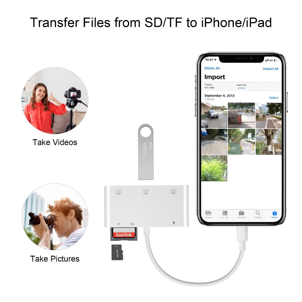 FEINODI, bộ chuyển đổiOTG, bộ chuyển đổi giắc cắm sáu trong một | BigBuy360 - bigbuy360.vn