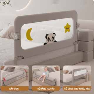 Thanh chắn giường cho bé Hàng Rào Chắn Giường Bảo Vệ Bé Chống Rơi Có Thể Gấp Gọn Tiện Lợi thanh chắn giường