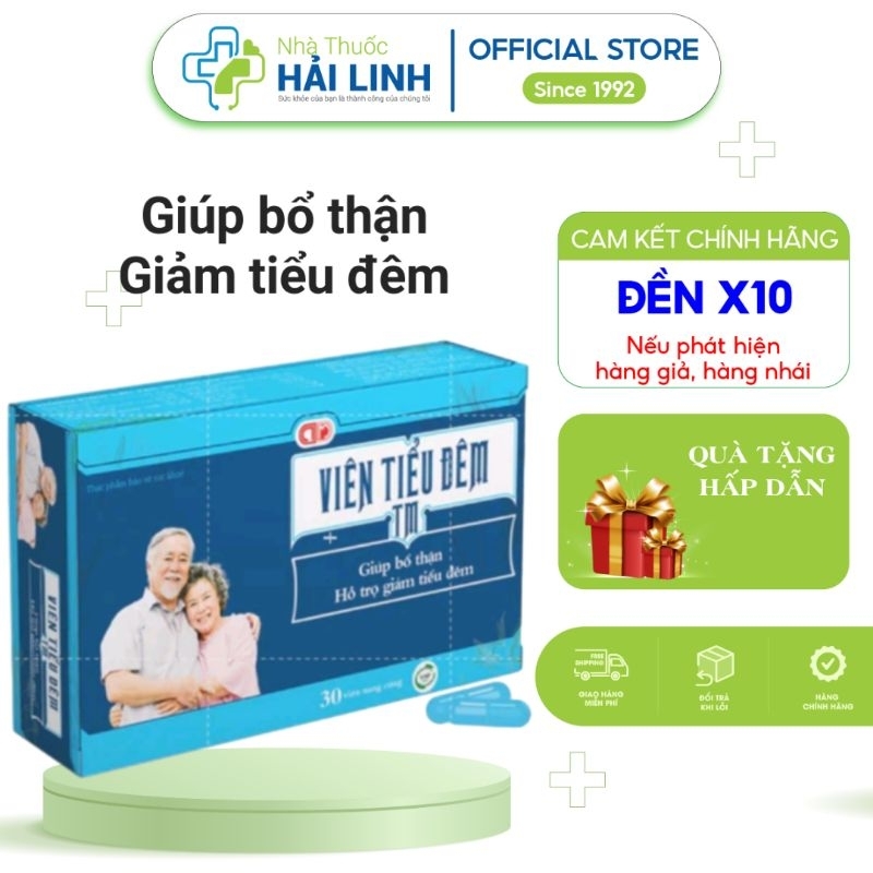Viên Tiểu Đêm TM ⚡️ Tặng quà ⚡️ Giúp bổ thận, Hỗ trợ giảm đi tiểu nhiều lần