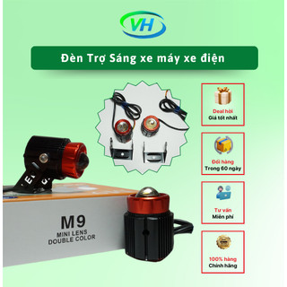 Đèn Trợ Sáng xe máy đèn bi cầu mini chính hãng đèn pha bi cầu xe máy 2 Màu Cos vàng Pha Trắng