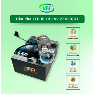Đèn Pha LED Bi Cầu V9 ZEDLIGHT chân H4 gắn Xe Máy, Ô Tô Siêu sáng, bảo hành 12 tháng
