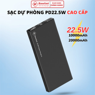 Sạc dự phòng 10000 20000mAh Basefast Metal sạc nhanh 22.5W màn led hiển thị cho samsung iP xiaomi
