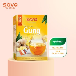 Trà Gừng SAVO Icetea hoà tan (hộp 16 gói x 12g)