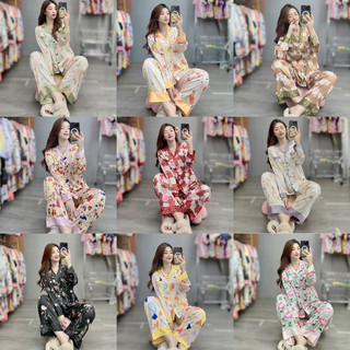 LỤA MỊN - Bộ pijama mặc nhà cho nữ lụa mịn mát tay dài quần dài
