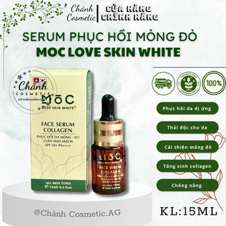 Serum collagen moc love skin white phục hồi mỏng đỏ da do dị ứng, tăng sinh collagen, chống nắng 15ml