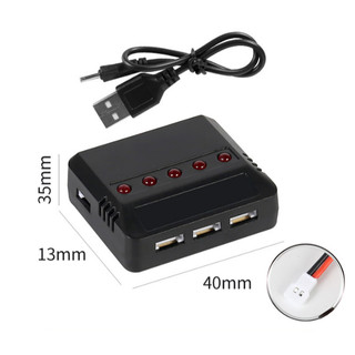 Bộ Sạc Pin Tự Ngắt 3.7v usb 5 lỗ Xh2.54 Sạc máy bay điều khiển từ xa