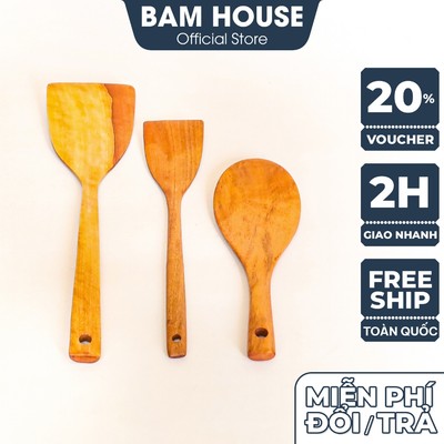 Vá cơm Sạn gỗ Bam House chất gỗ xà cừ nhiều kích thước cao cấp VSG25