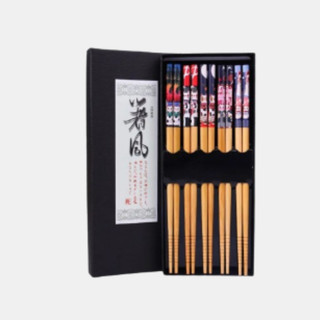 Đũa tre phong cách nhật bản kokusai ndck-05e / ndck-05d / ndck-05a / ndck-05h phun sơn họa tiết 22,5cm