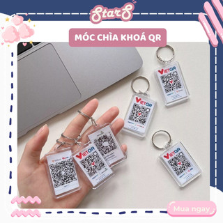 Móc Chìa Khoá In Hình Ảnh, QR Code Ngân Hàng Văn Phòng Phẩm Cao Cấp