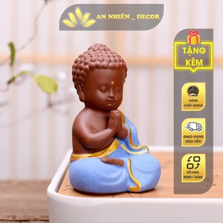 Tượng Phật Thích Ca Gốm Sứ Trang Trí Góc Làm Việc, phòng khách, bàn trà, tiểu cảnh, bể cá Siêu dễ thương