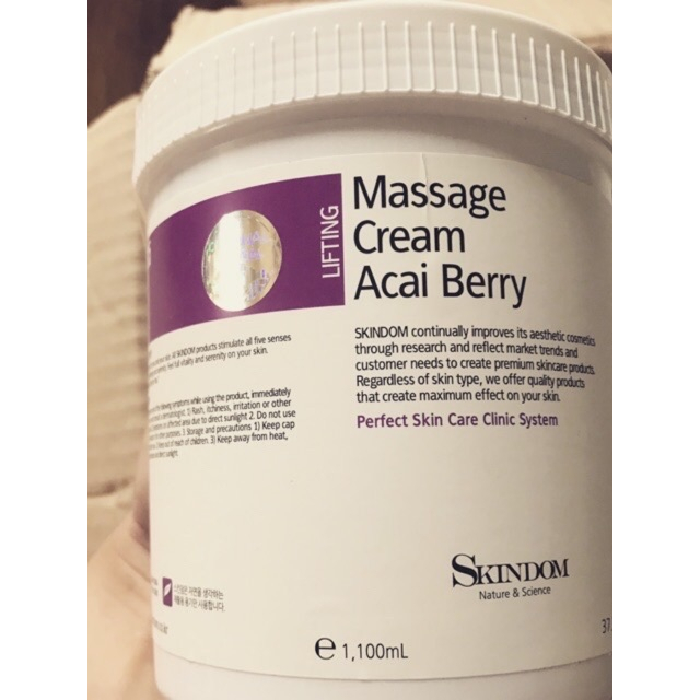  Bộ Kem Massage Mặt Cho Spa Skindom Nâng Cơ Mặt: Collagen Trà Xanh Acai Berry Vitamin C Pearl 