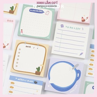 Tập Giấy Note Ghi Chú 100 Tờ Lên Danh Sách Lịch Trình, Đơn Giản  Rất Tiện Dụng [Xinh Lắm Cơ Í]