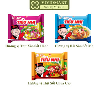  - UNI-PRESIDENT - Mì xào tiểu nhị 3 vị: Thịt sốt chua cay, Thịt xào sốt hành, Hải sản sốt me (72g/gói)