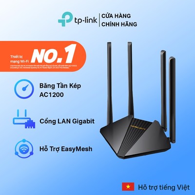 [4 Ăng Ten Cao] Siêu Phát Sóng - Bộ Phát Wifi Mercusys MR30G 1200Mbps | Có Cổng LAN Gigabit Nhận Đường Truyền Tối Đa