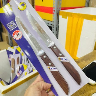 Bộ 2 dao kiwi gọt trái cây cán gỗ - sx tại thái